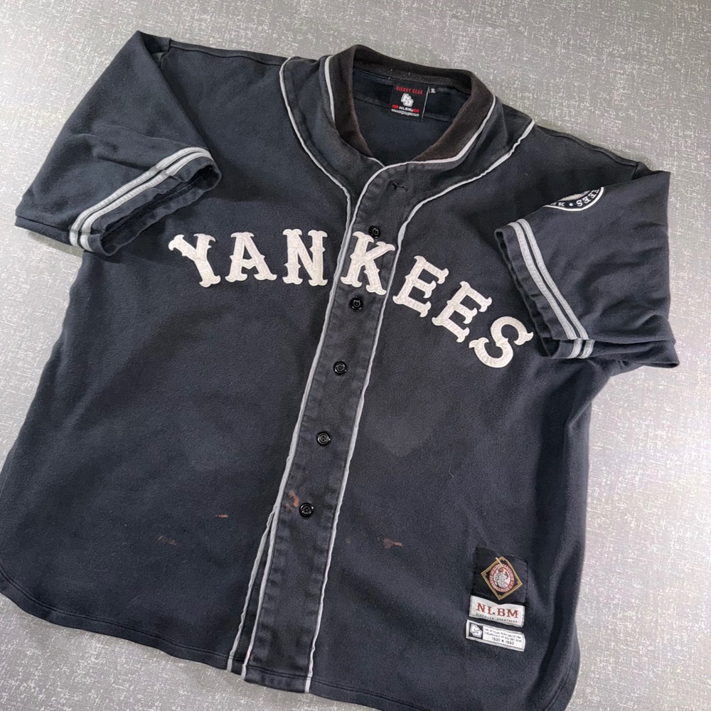 Big Boy Gear NLBM New York Black Yankees Baseball Jersey Black XL NLBM Patch